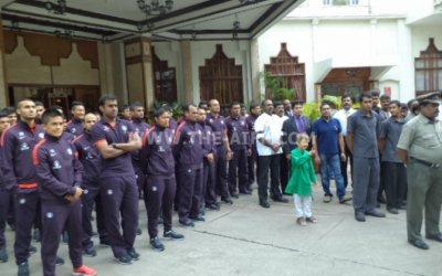 Captain Sunil Chhetri hoists National Flag in Bangalore