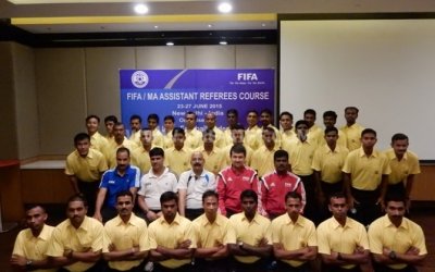Indian Referees being taught latest techniques in FIFA Course
