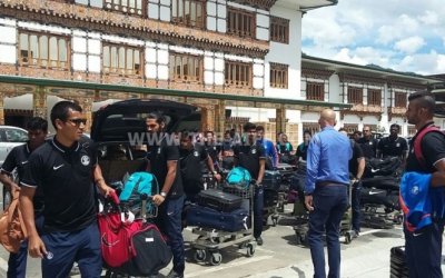 INDIAN NATIONAL SQUAD LANDS IN BHUTAN