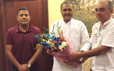 Mr. Patel congratulates Mr. Manavendra Singh