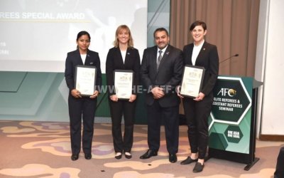 UVENA FERNANDES RECEIVES AFC REFEREES SPECIAL AWARD