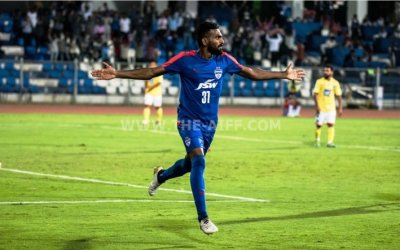 VINEETH'S HAT-TRICK PROPELS BLUES TO THE TOP