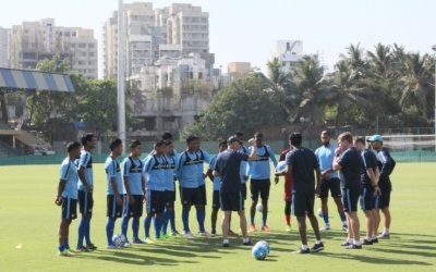 INDIAN NATIONAL TEAM TRAINS IN MUMBAI AHEAD OF AFC ASIAN CUP QUALIFIER
