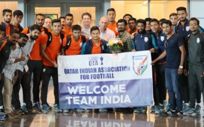 INDIAN U23 CONTINGENT RECEIVE WARM WELCOME IN QATAR