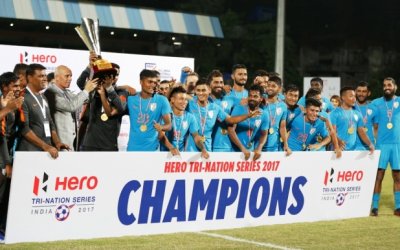 INDIA ARE HERO TRI-NATION FOOTBALL SERIES 2017 CHAMPIONS