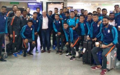 TEAM INDIA REACHES BISHKEK FOR AFC ASIAN CUP QUALIFIER