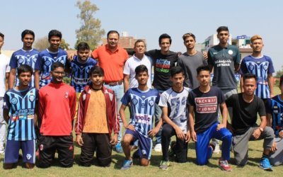 AIFF DIGNITARIES VISIT MINERVA PUNJAB FC ACADEMY