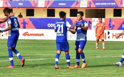 SUNIL'S HAT-TRICK HELPS BENGALURU BOOK A SEMI-FINAL DATE WITH MARINERS