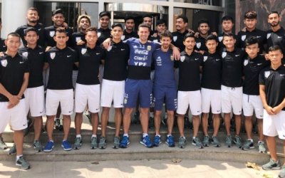 AIMAR, SCALONI GREET INDIA U-20 BOYS, PRAISE THEM