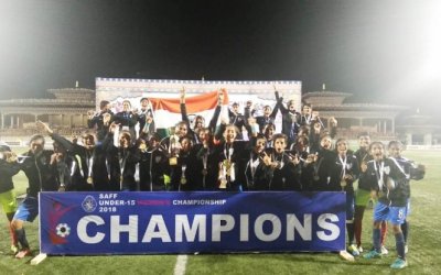 INDIA GIRLS ARE SAFF U-15 CHAMPIONS