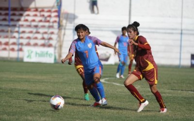 INDIAN WOMEN CHARGE INTO SAFF SEMIS WITH 5-0 WIN OVER SRI LANKA