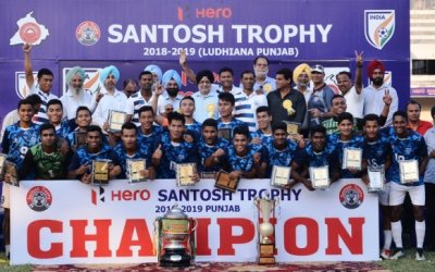 BIKASH THAPA STRIKES TO HAND SERVICES THEIR SIXTH HERO SANTOSH TROPHY TITLE