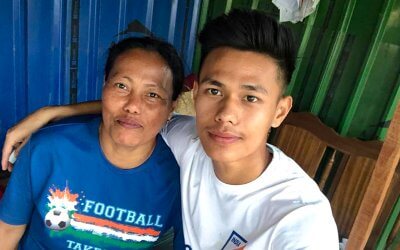 ‘Little Bodyguard’ Ninthoi trains with his mom during COVID-19 lockdown