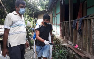 Dutiful Nirmal Chettri leads sanitization drive in his community
