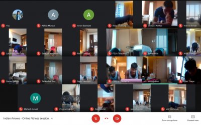 Fitness sessions over video conferencing helping Indian Arrows stay in shape during quarantine